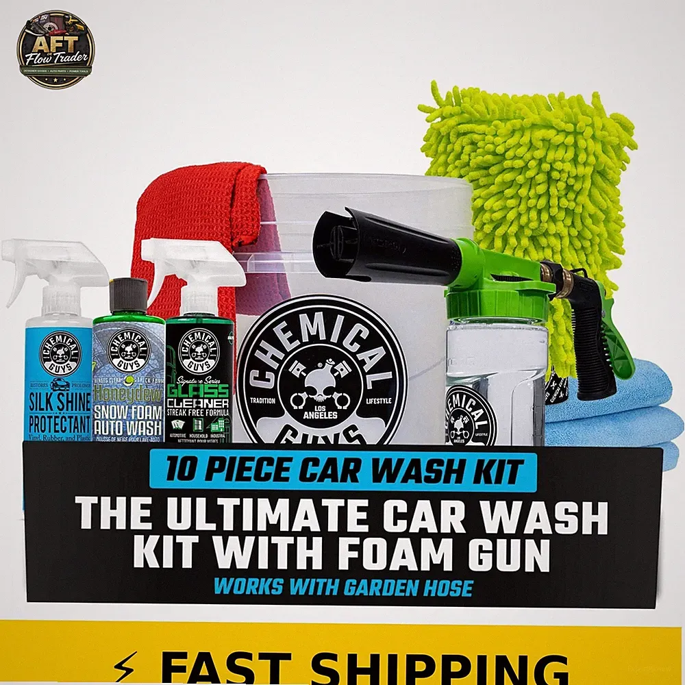 Chemical Guys 10-Piece Car Wash Kit with Foam Gun and Supplies