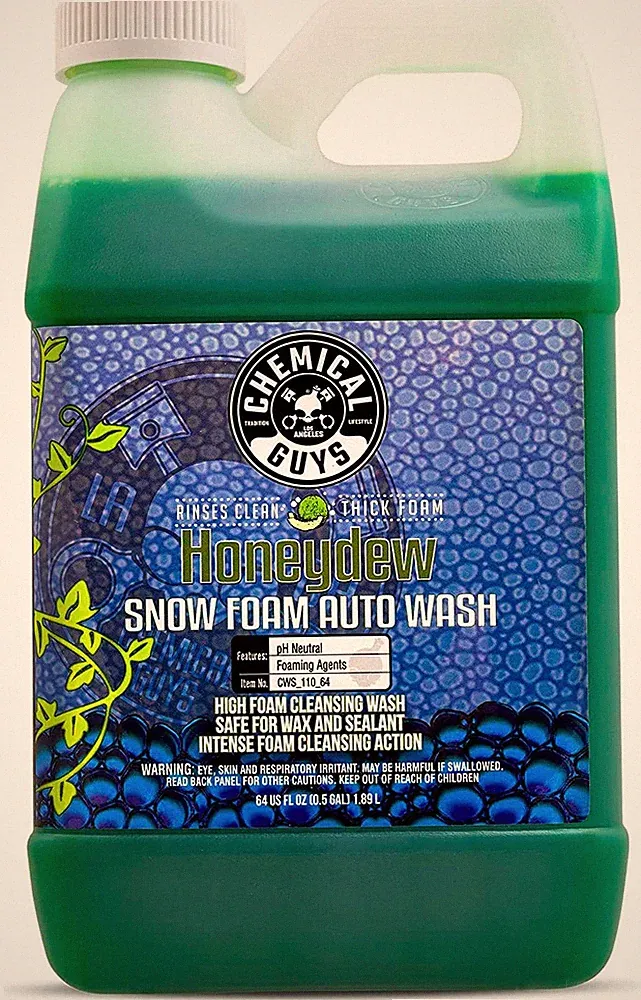 Chemical Guys Car Wash Soap for Foam Cannon or Bucket, Honeydew Snow Foam Car...
