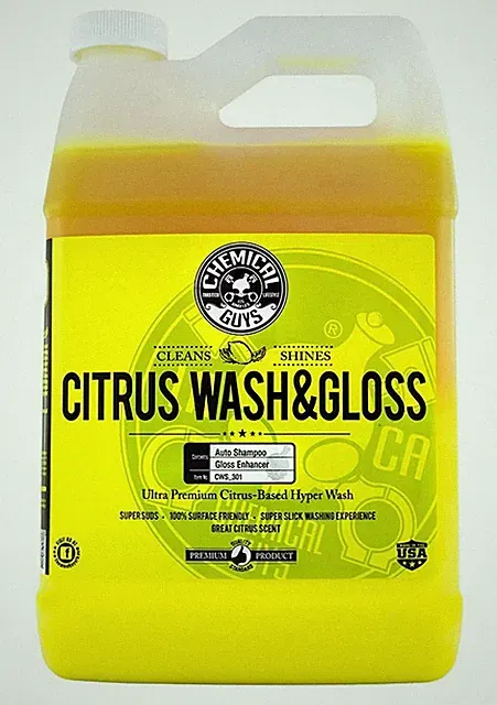 Chemical Guys Citrus Wash & Gloss Foaming Car Wash Soap 1 Gallon, Lemon Scent