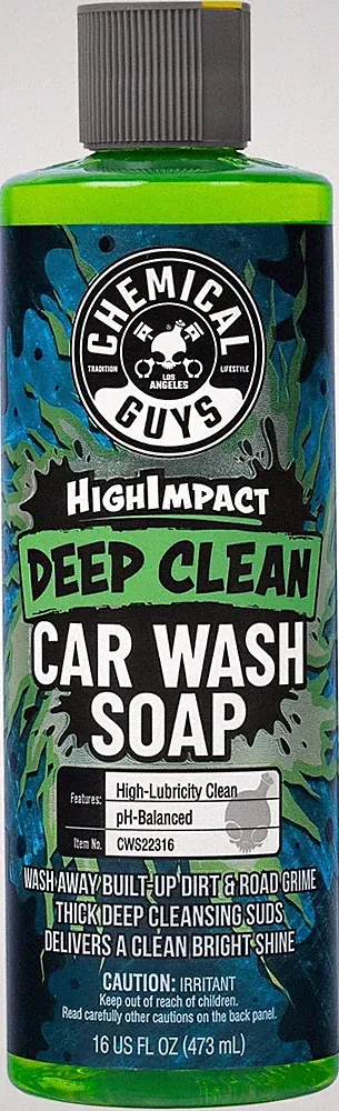 Chemical Guys High Impact Car Wash Soap, Deep Cleaning Vehicle Shampoo With Thic