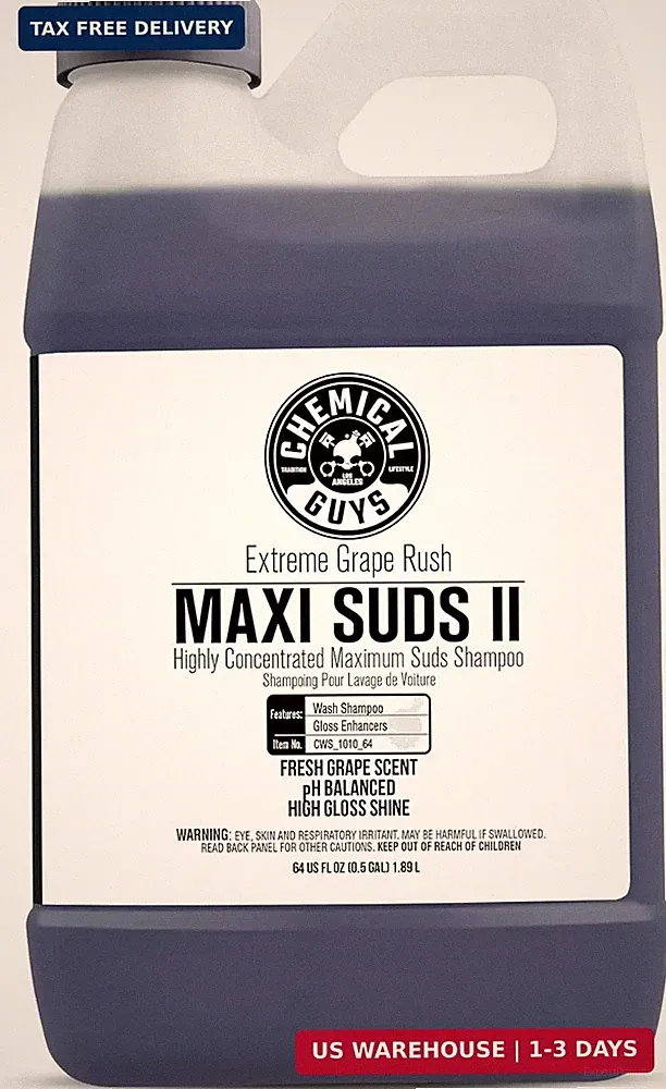 Chemical Guys, Maxi Suds II Foaming Car Wash Soap for Cannons, Grape, 64 oz | Hi