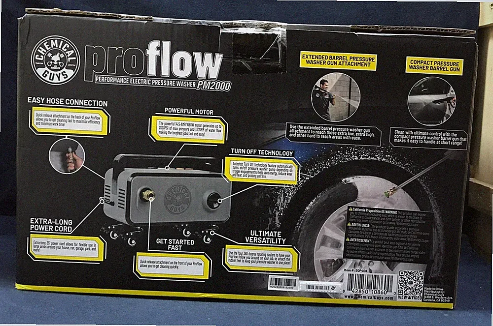 Chemical Guys ProFlow PM2000 Electric Pressure Washer -NEW