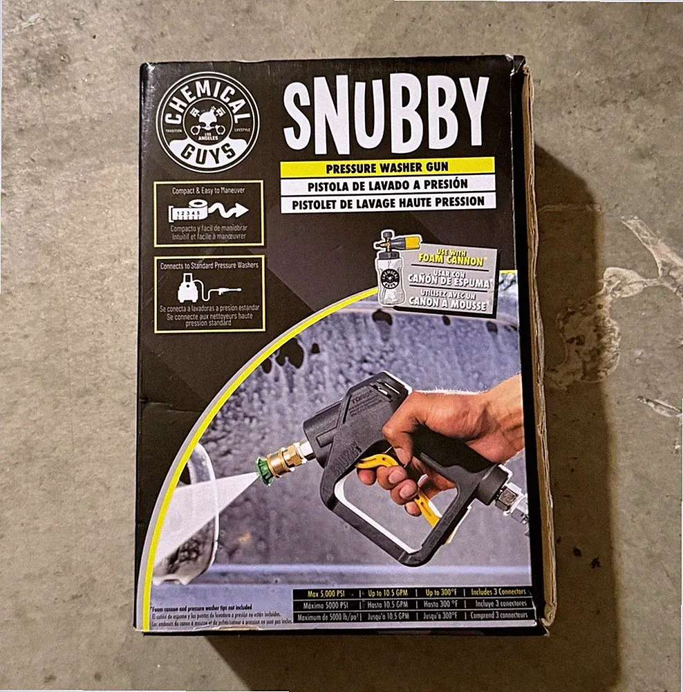 Chemical Guys Snubby Pressure Washer Gun EQP402 Gray/Yellow Plastic/Metal