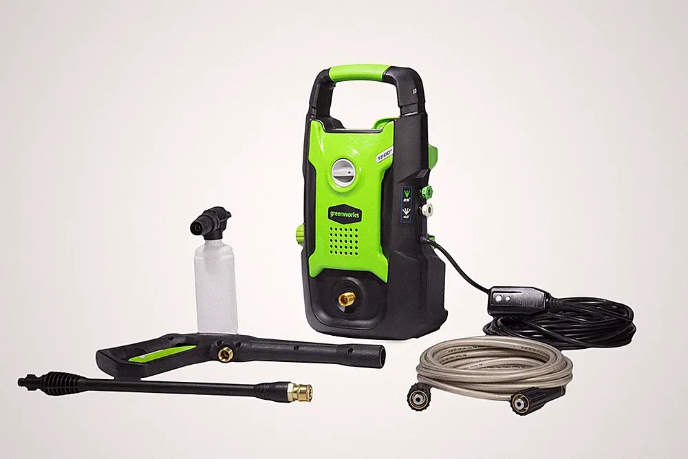 Clean Your Patio Fast - Greenworks 1500 PSI Pressure Washer GPW1501
