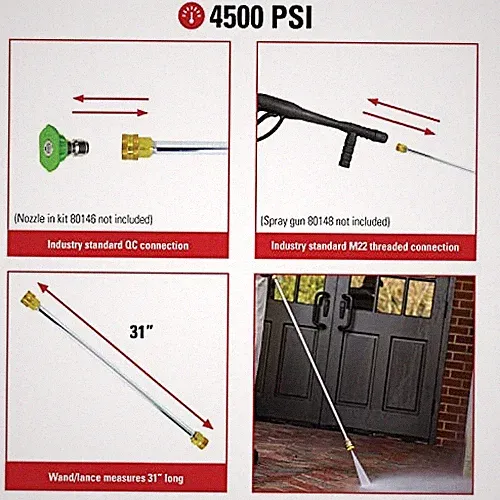 Cleaning 80479 Universal 31-Inch Pressure Washer Wand for Cold Water Use Simpson