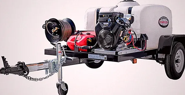 Cleaning 95004 Mobile Trailer 4200 PSI Cold Water Gas Pressure Washer System, 4.