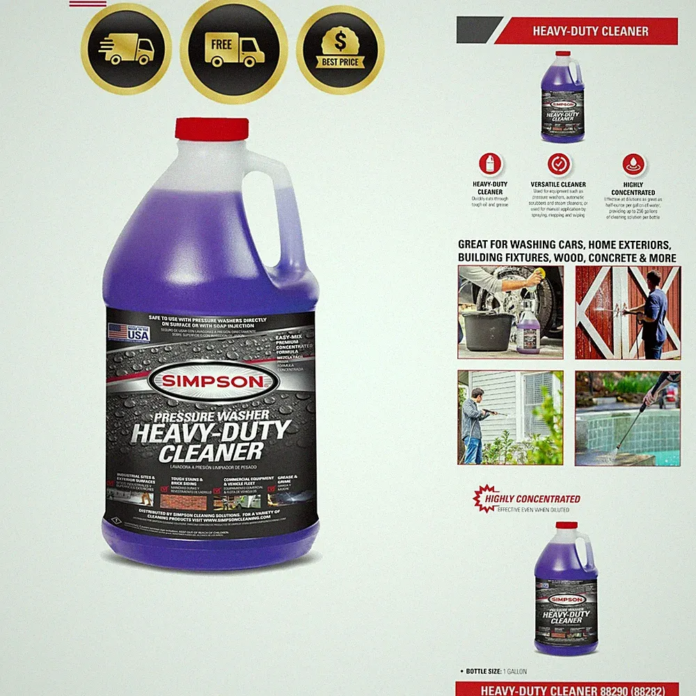 Cleaning Cleaner, Concentrated Soap Solution for Pressure Washers and Spray B...