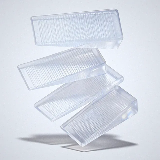 Clear HeavyDuty Plastic Shims – Professional Leveling Wedges for Wobbly Toile...