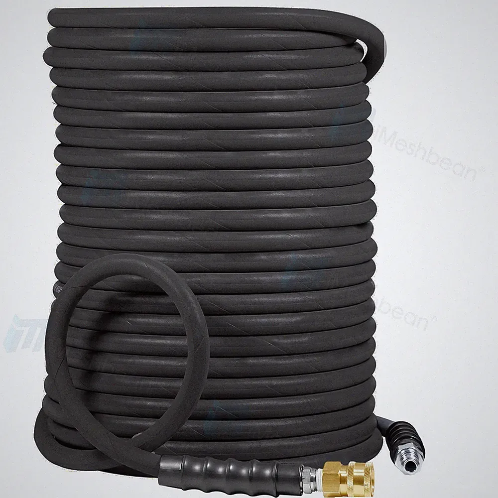 Cold & Hot Water Pressure Washer Hose 3/8" 125ft 4800psi Steel Wire Braided 275℉