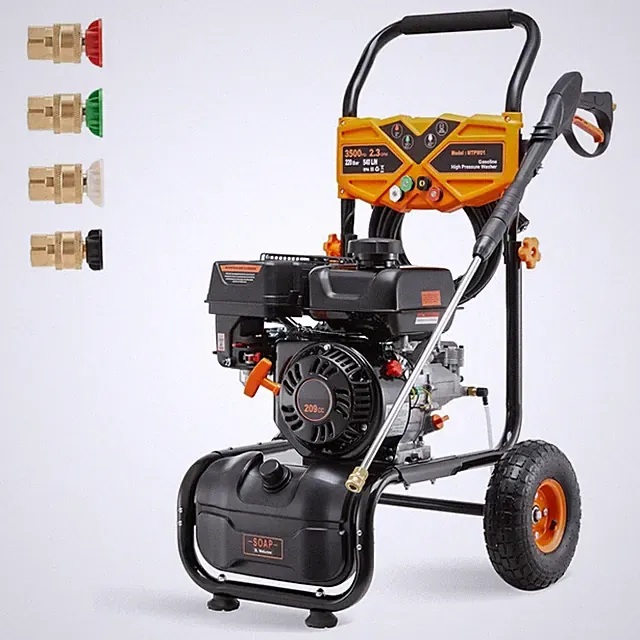 Cold Water Gasoline High Pressure Washer 3500 PSI 2.3 GPM 209cc for Cars Floor