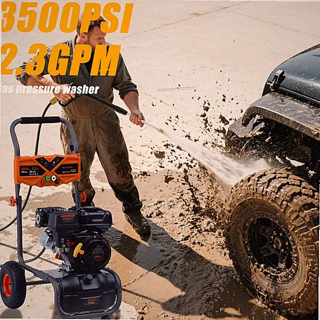 Cold Water Pressure Washer Gasoline 3500 PSI 2.3 GPM Gas Powered Washer 209CC