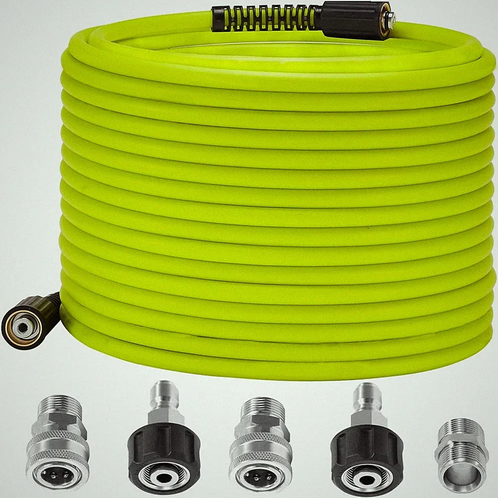 Commercial Grade 50 Ft Power Washer Hose - M22 Quick Connect