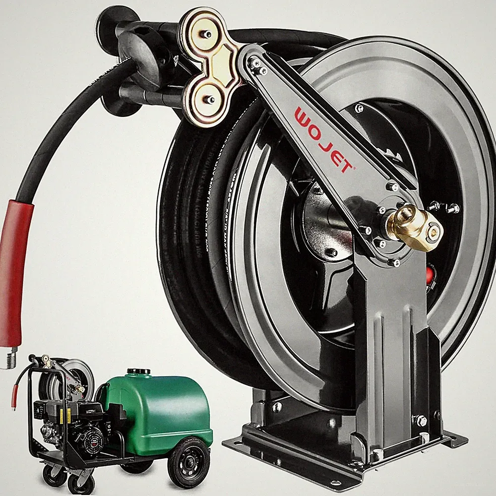 Commercial Retractable Pressure Washer Hose Reel 50ft x 3/8”(NO HOSE)