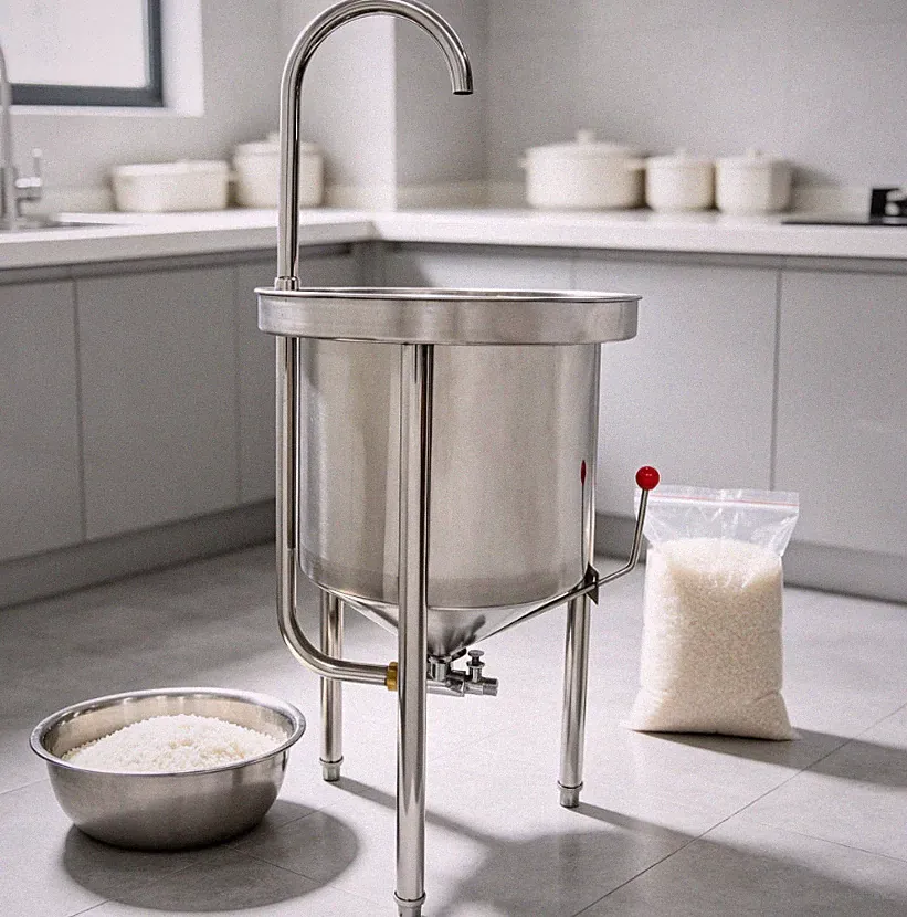 Commercial Rice Washer 110LB/50kg Hydraulic Pressure Auto Rice Washing Machine