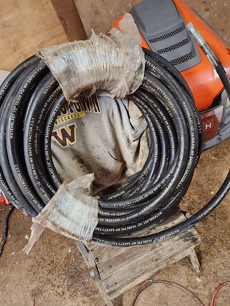 Commercial WATERBLAST 1/2" 10,000 PSI Pressure Washer Hose Steel Plastic