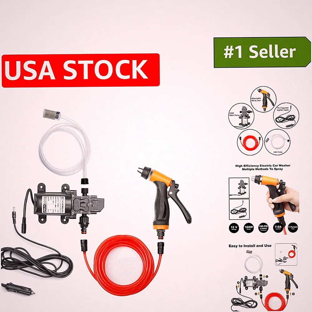 Compact 100W Pressure Washer for Home & Garden - 160 PSI & 21.3ft Hose Included