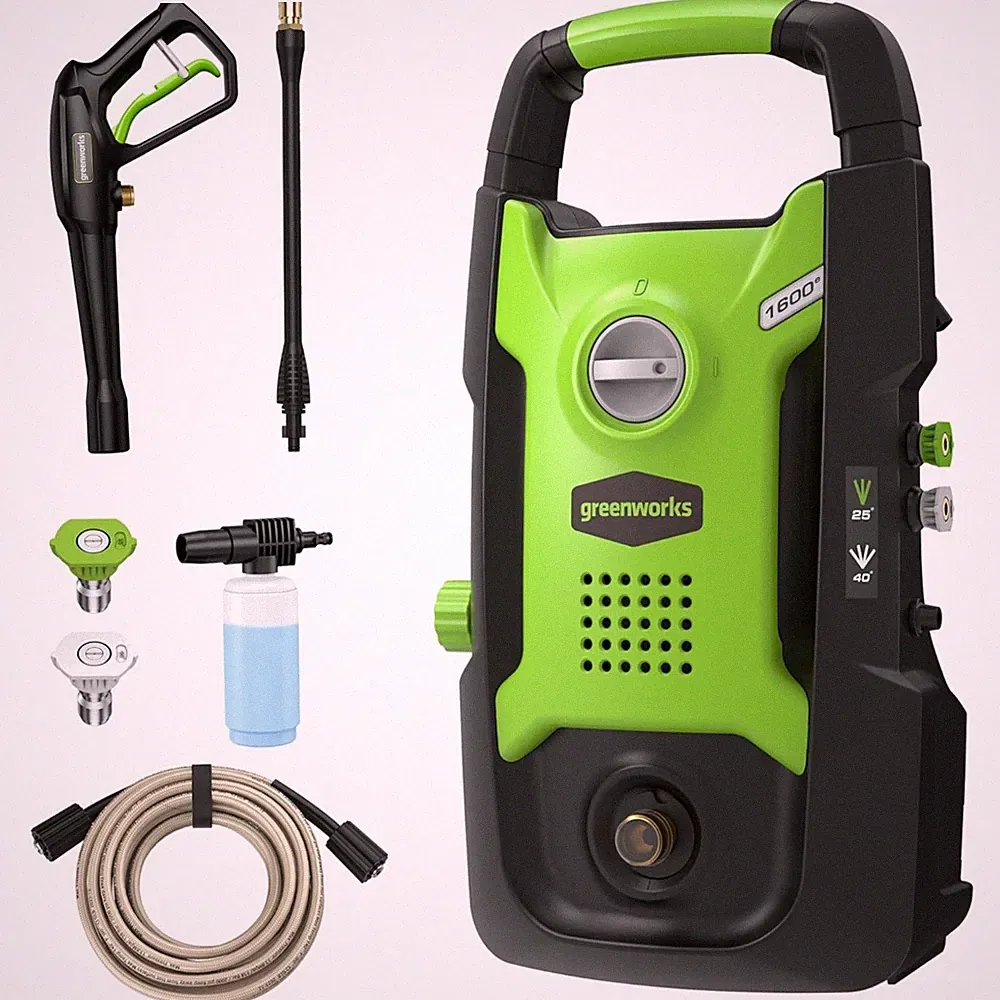 Compact 1600 PSI Electric Pressure Washer - Lightweight & Efficient Cleaning