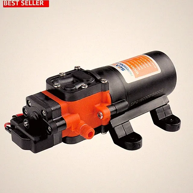 Compact 21-Series Water Pressure Pump - 12V DC, 1.2 GPM for Quiet Operation