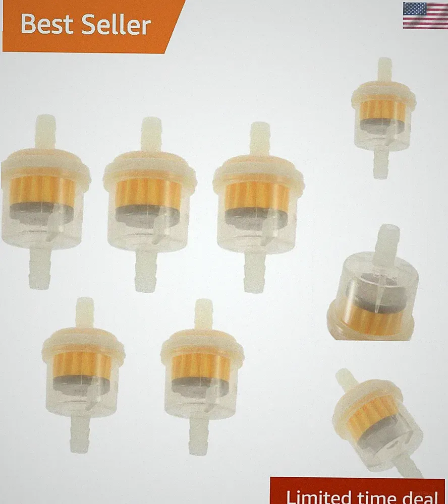 Compact 5 Pack Fuel Filters - Inline Design for Motorcycles & Pressure Washers