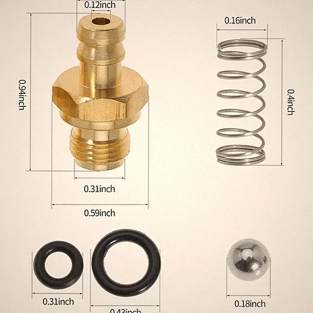 Compact Brass Soap Injector Kit for Pressure Washers - 2 Ports & Check Valve