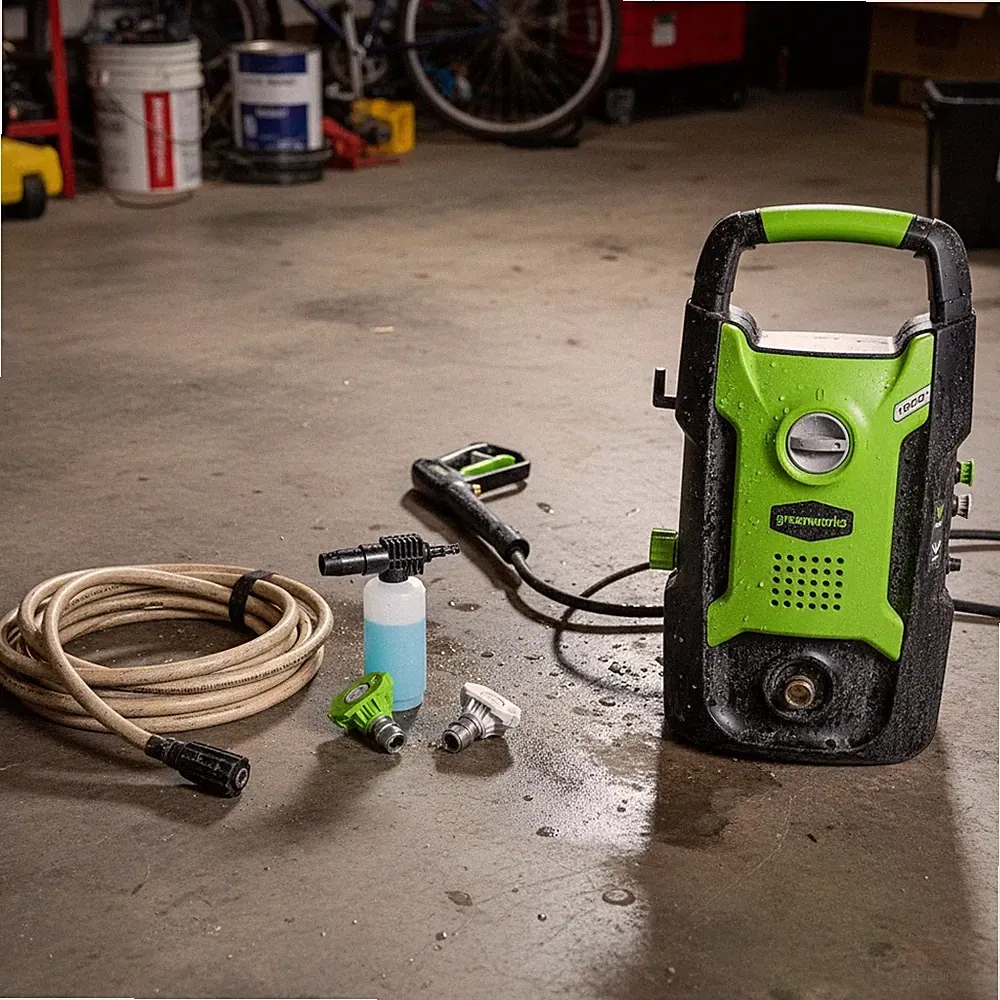 Compact Electric Pressure Washer - 1600 PSI, 1.2 GPM, Lightweight & Efficient