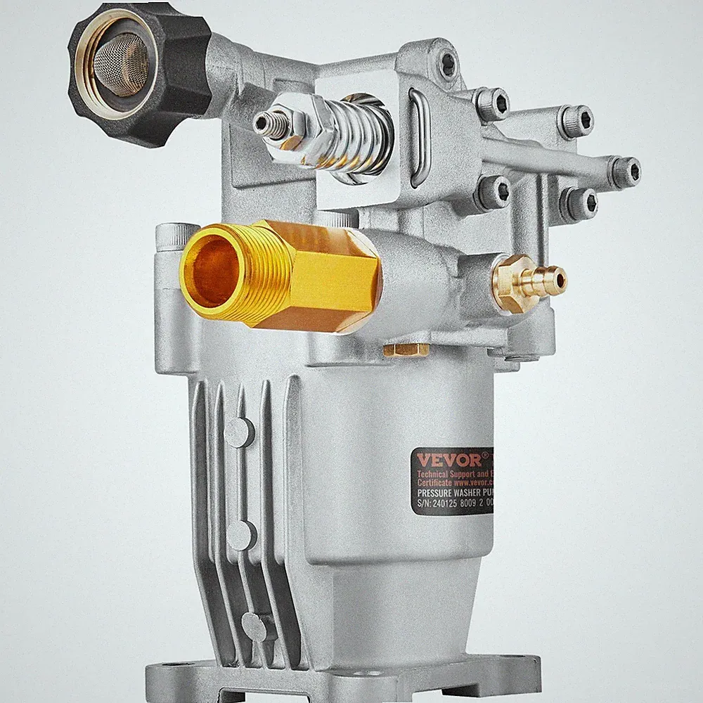 Compact Horizontal Washer Pump 3400 PSI 2.5GPM 3/4in Shaft Only