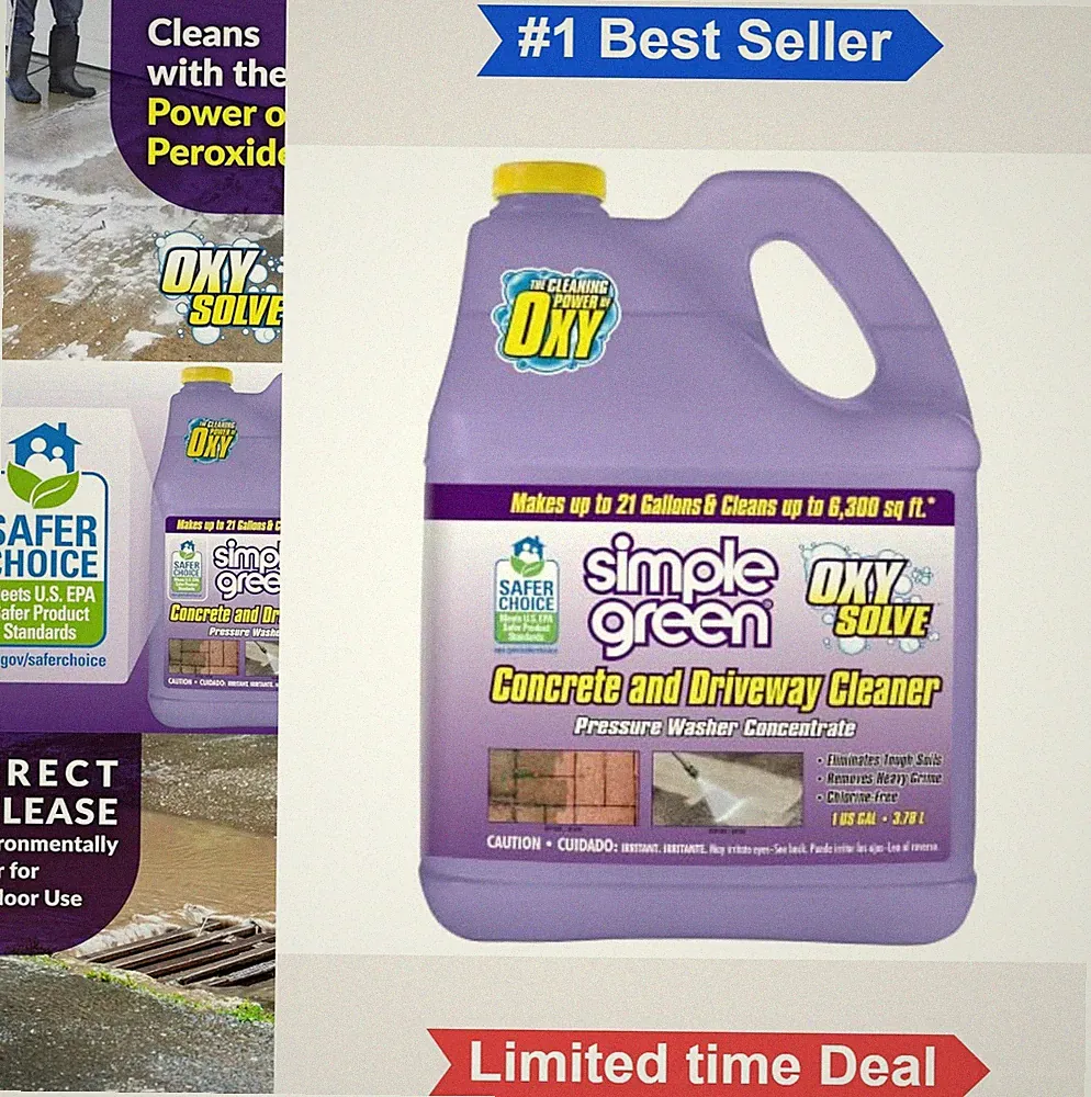 Concrete Driveway Pressure Washer Cleaner 128 fl oz Unscented Concentrated
