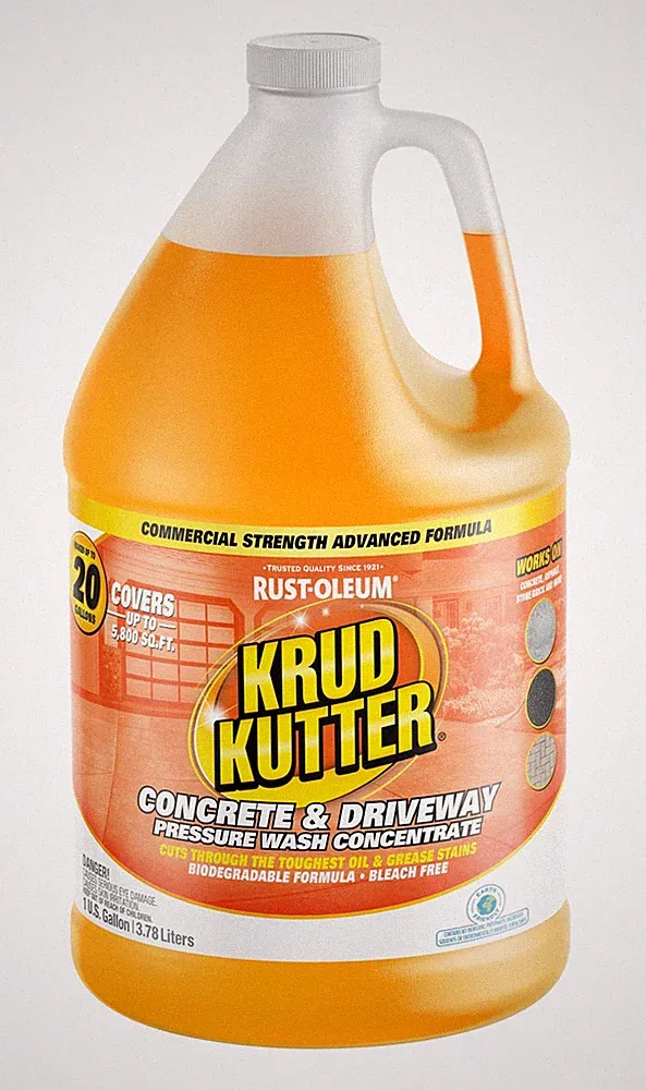 Concrete Driveway Pressure Washer Concentrate Manual Use Cleaner Fit 1 Gallon