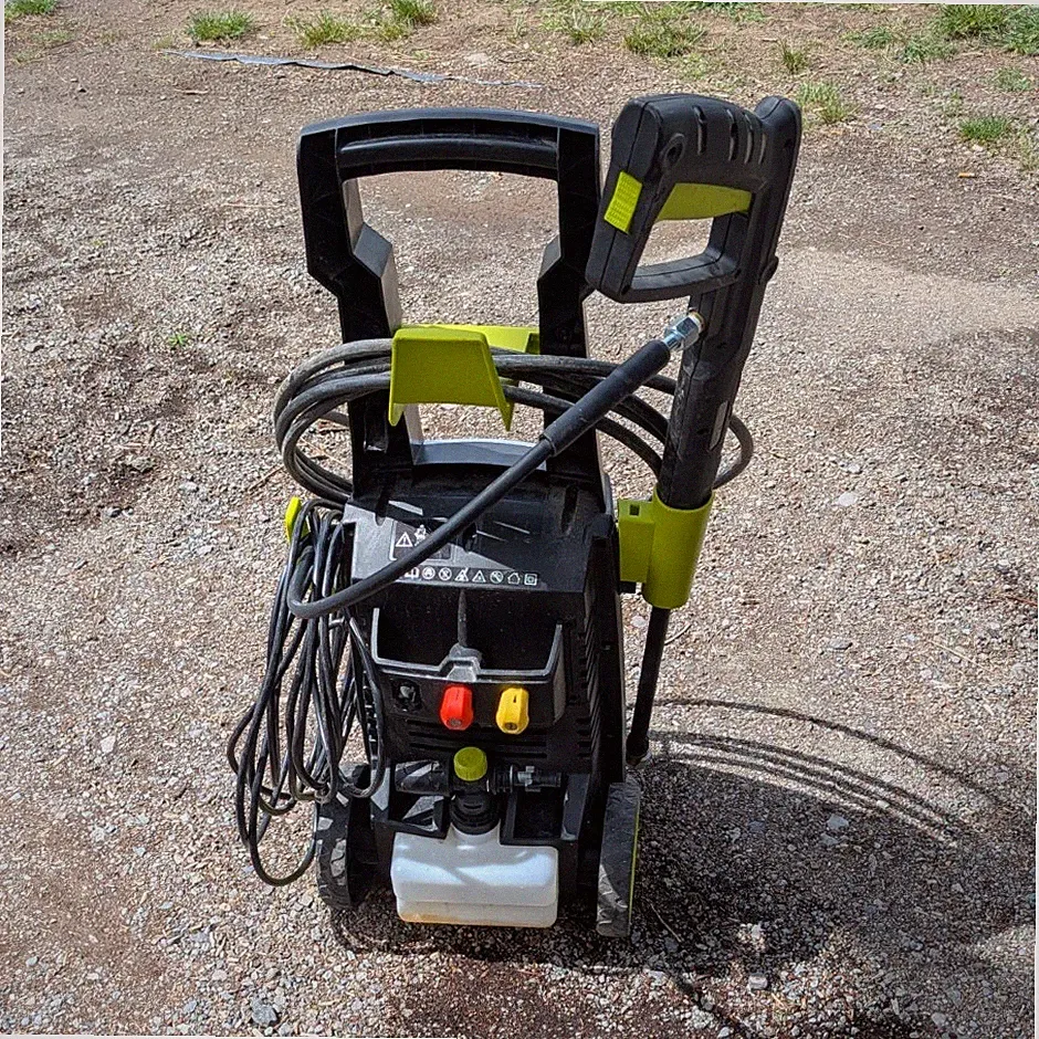 Corded Electric Pressure Washer Black/Green w/ Hose & Gun, Carry Handle