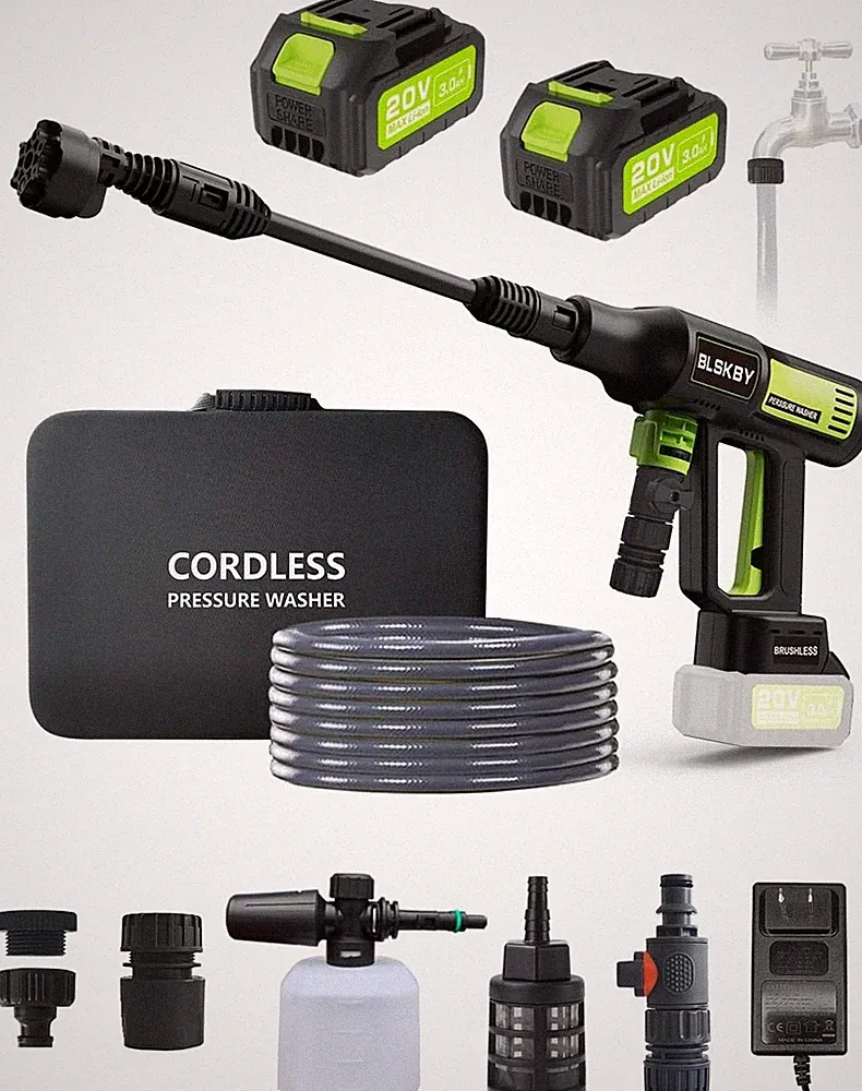 Cordless 1200PSI Pressure Washer with 6-in-1 Nozzle & Foam Cannon