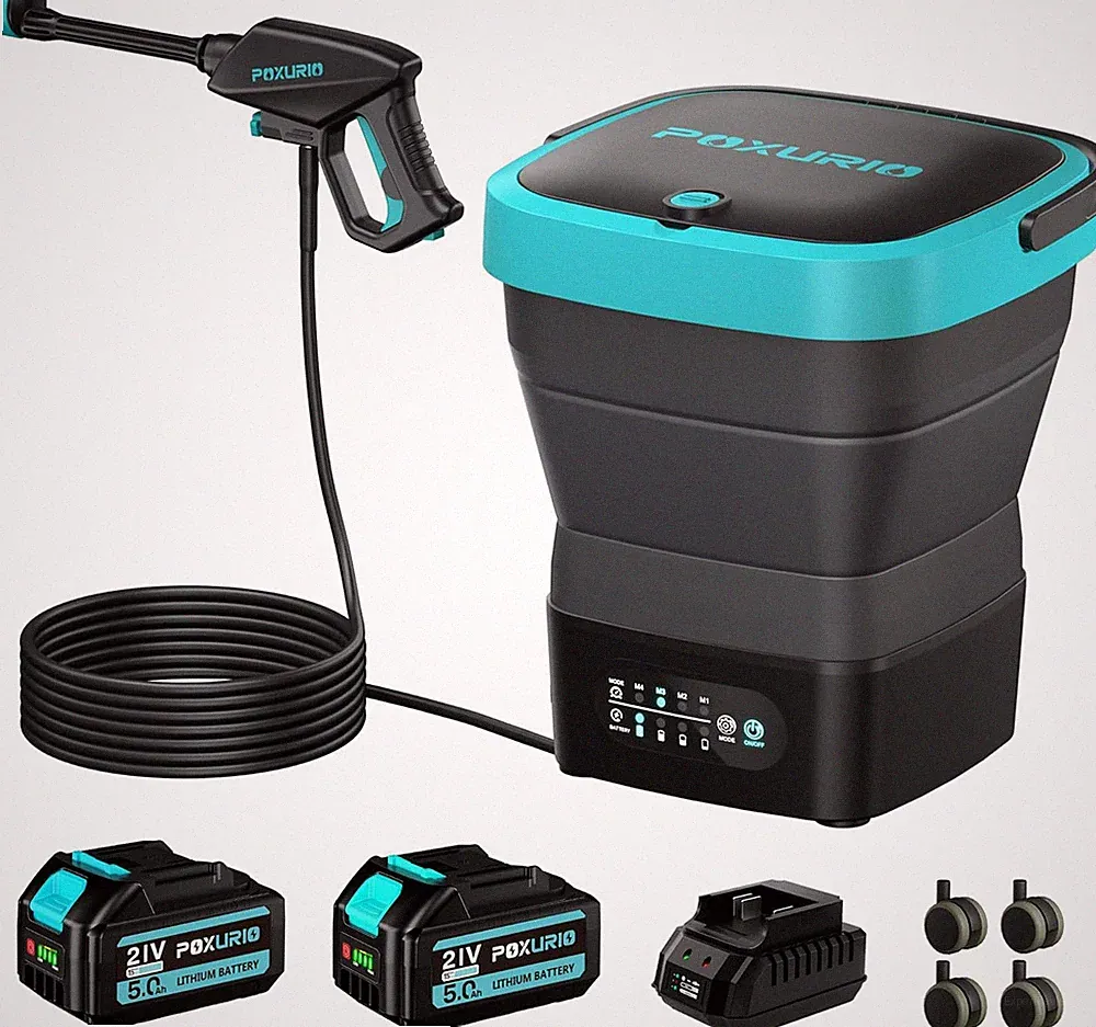 Cordless 750PSI Portable Pressure Washer with 4.5Gal Tank & 5-In-1 Nozzle