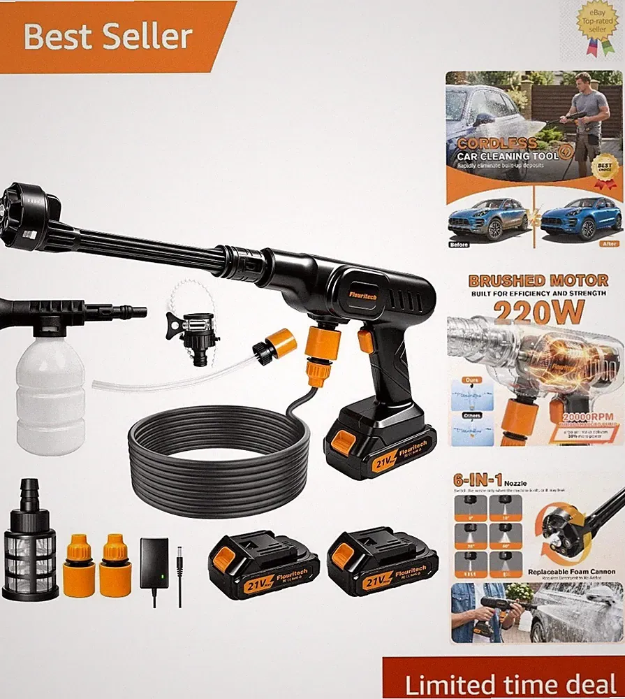 Cordless 900PSI Pressure Washer - Lightweight & Portable Cleaning Power