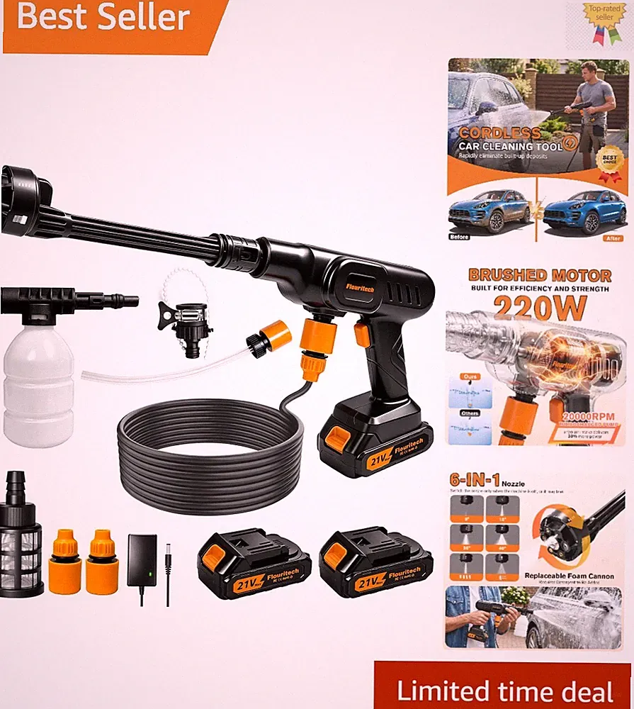 Cordless 900PSI Pressure Washer - Lightweight & Portable Cleaning Power