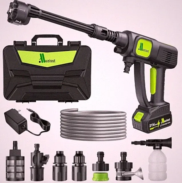 Cordless Car Washer 1250PSI Portable Self-Priming Handheld Pressure Washer