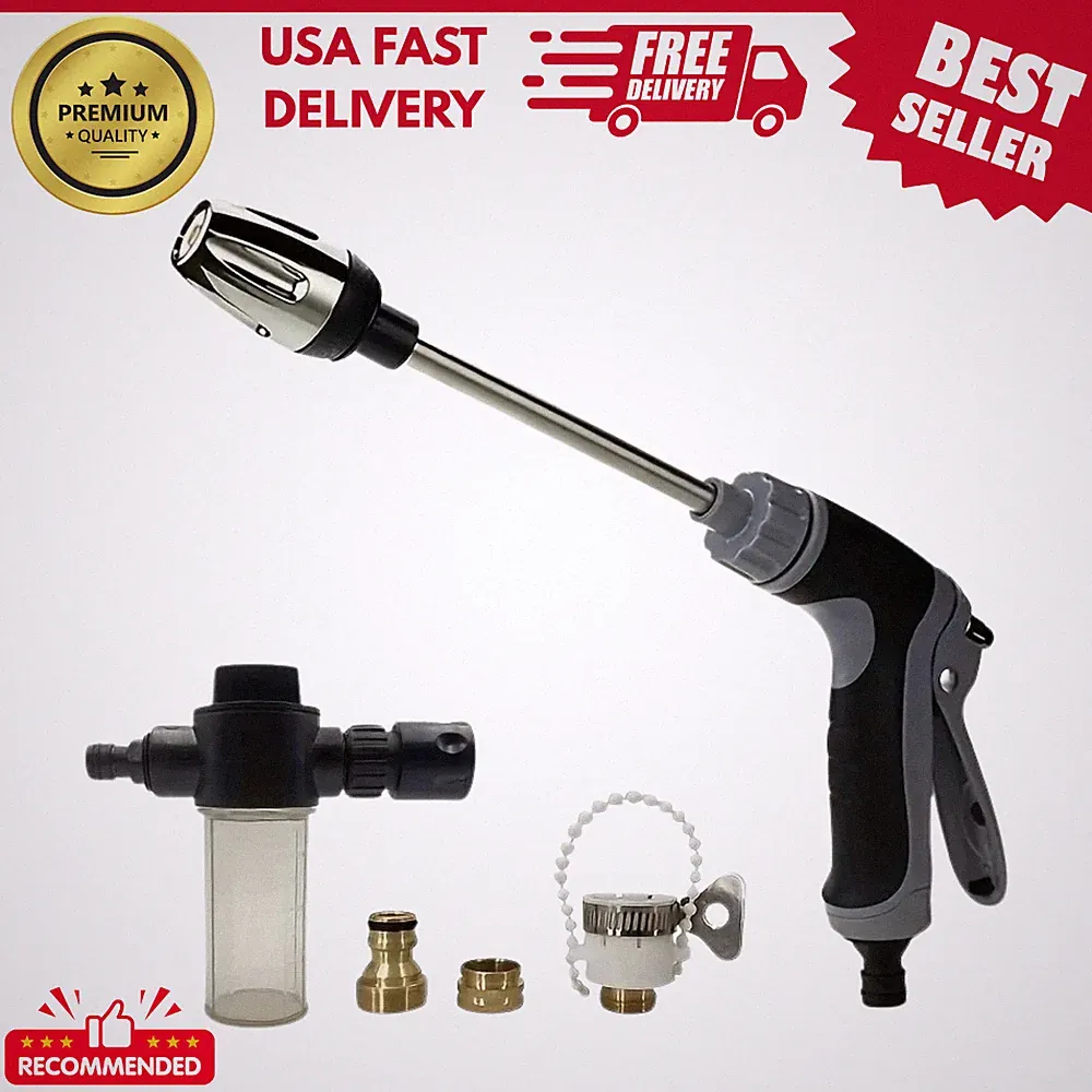 Cordless Cleaning Device Converts Garden Hose to Pressure Washer