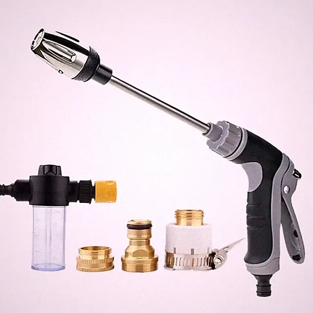 Cordless Cleaning Device Converts Garden Hose to Pressure Washer High Pressure