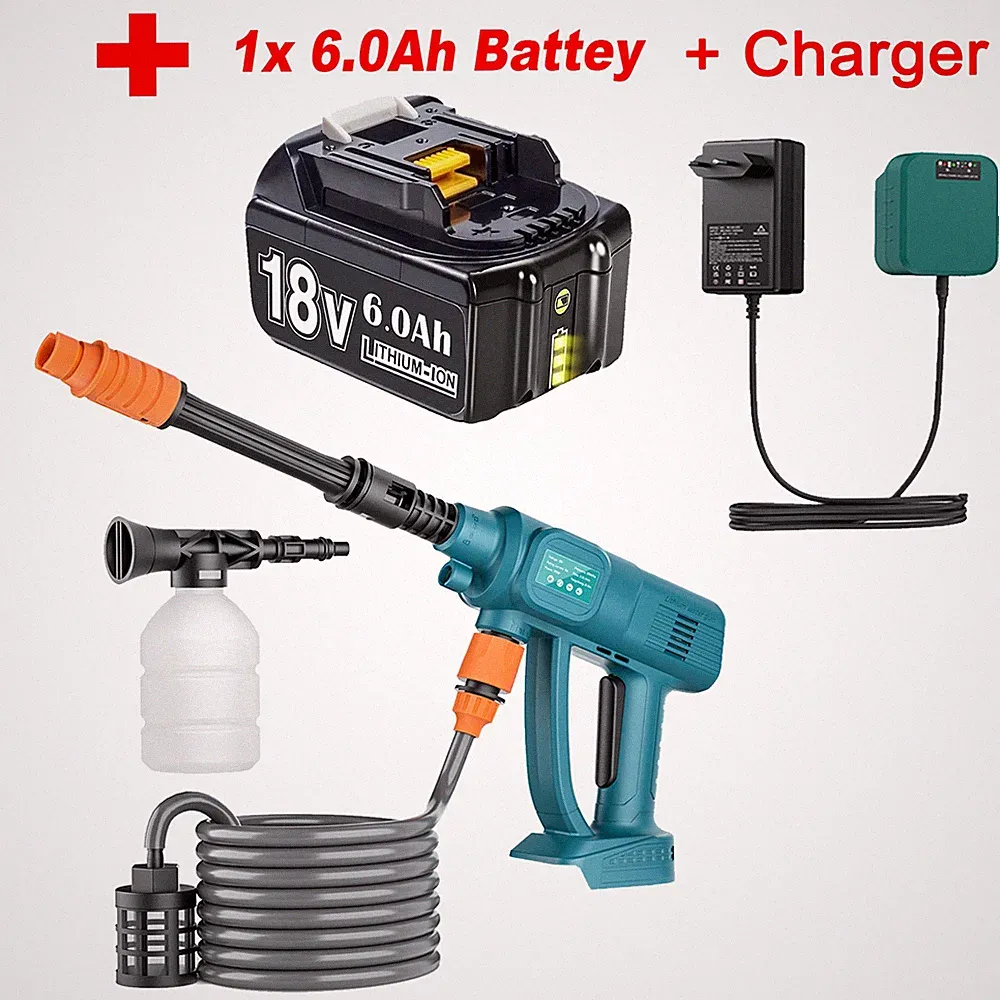 Cordless Electric High Pressure Washer Spray Gun For Makita 18Volt LXT Battery