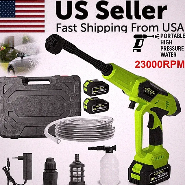 Cordless Electric High Pressure Water Spray Car Gun 200W Portable Washer Gun
