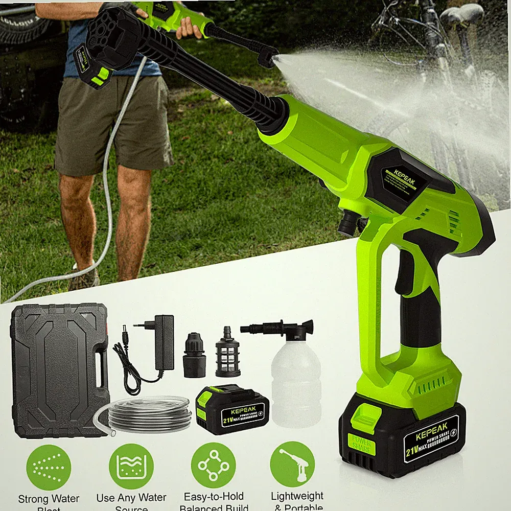 Cordless Electric High Pressure Water Spray Car Gun 850PSI Portable Washer Clean