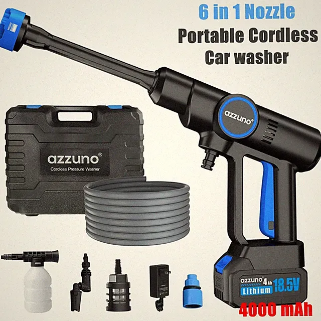 Cordless Electric High Pressure Water Spray Car Gun 850PSI Portable Washer Clean