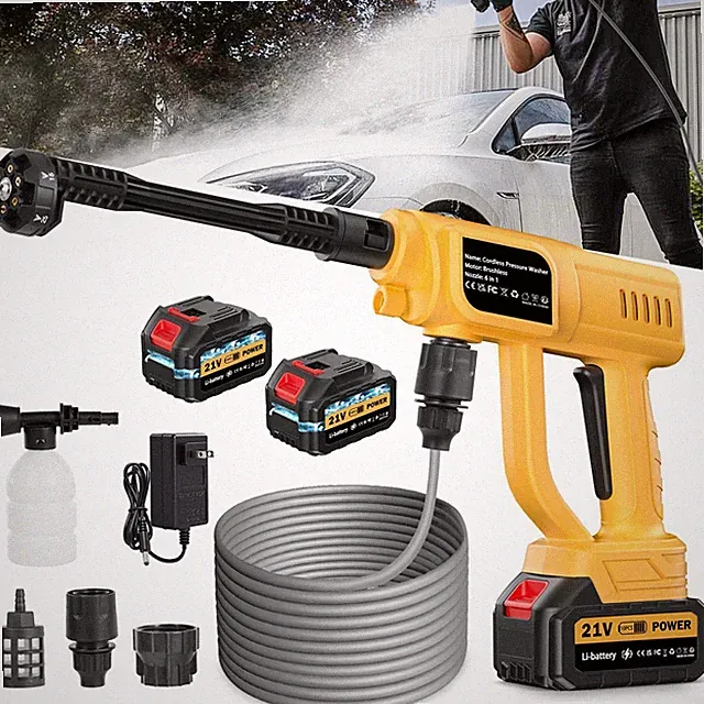 Cordless Electric High Pressure Water Spray Car Gun Portable Washer Cleaner Yard