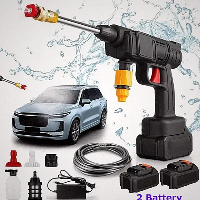Cordless Electric High Pressure Water Spray Gun Car Washer Cleaner kit 2 battery