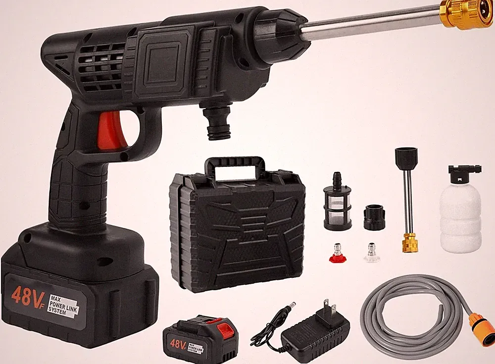 Cordless Electric High Pressure Water Spray Gun Car Washer Portable Cleaner Tool