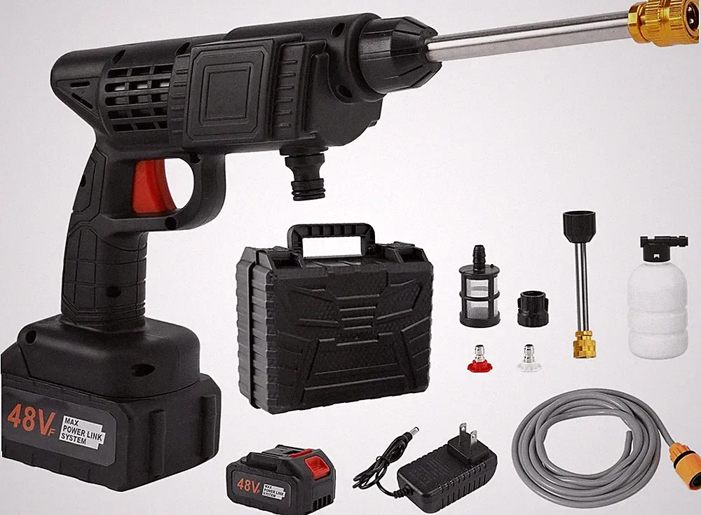 Cordless Electric High Pressure Water Spray Gun Car Washer Portable Cleaner Tool