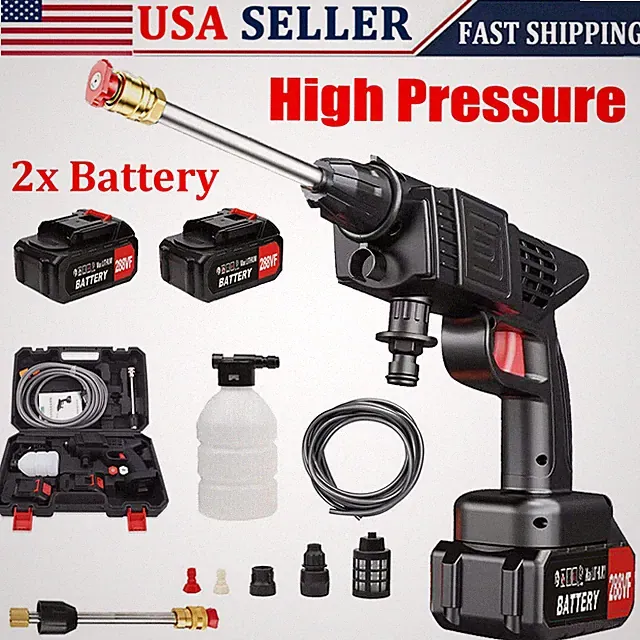 Cordless Electric High Pressure Water Spray Gun Car/Yard Washer Cleaner Tool US