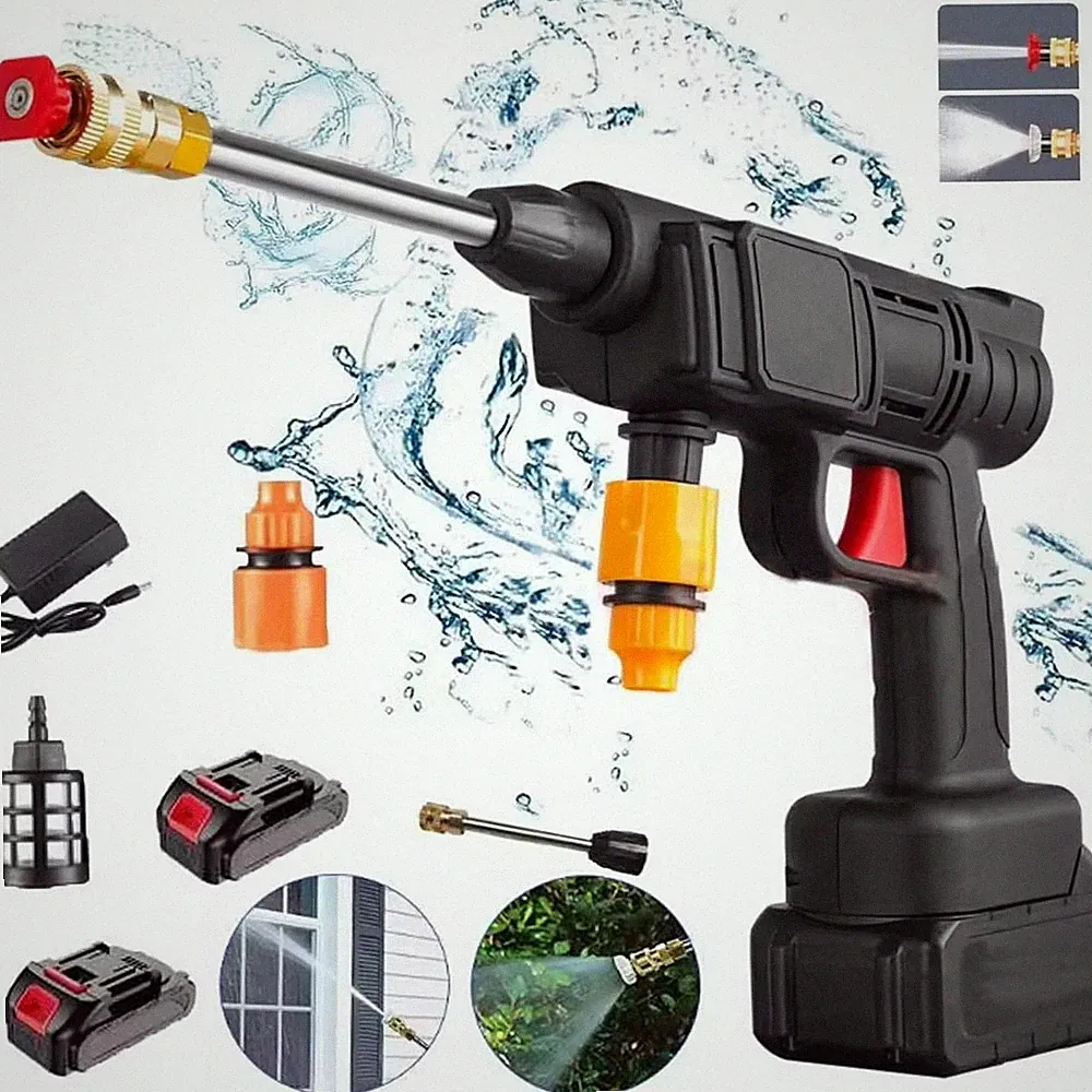 Cordless Electric High Pressure Water Spray Gun Portable Car Washer Cleaner NEW