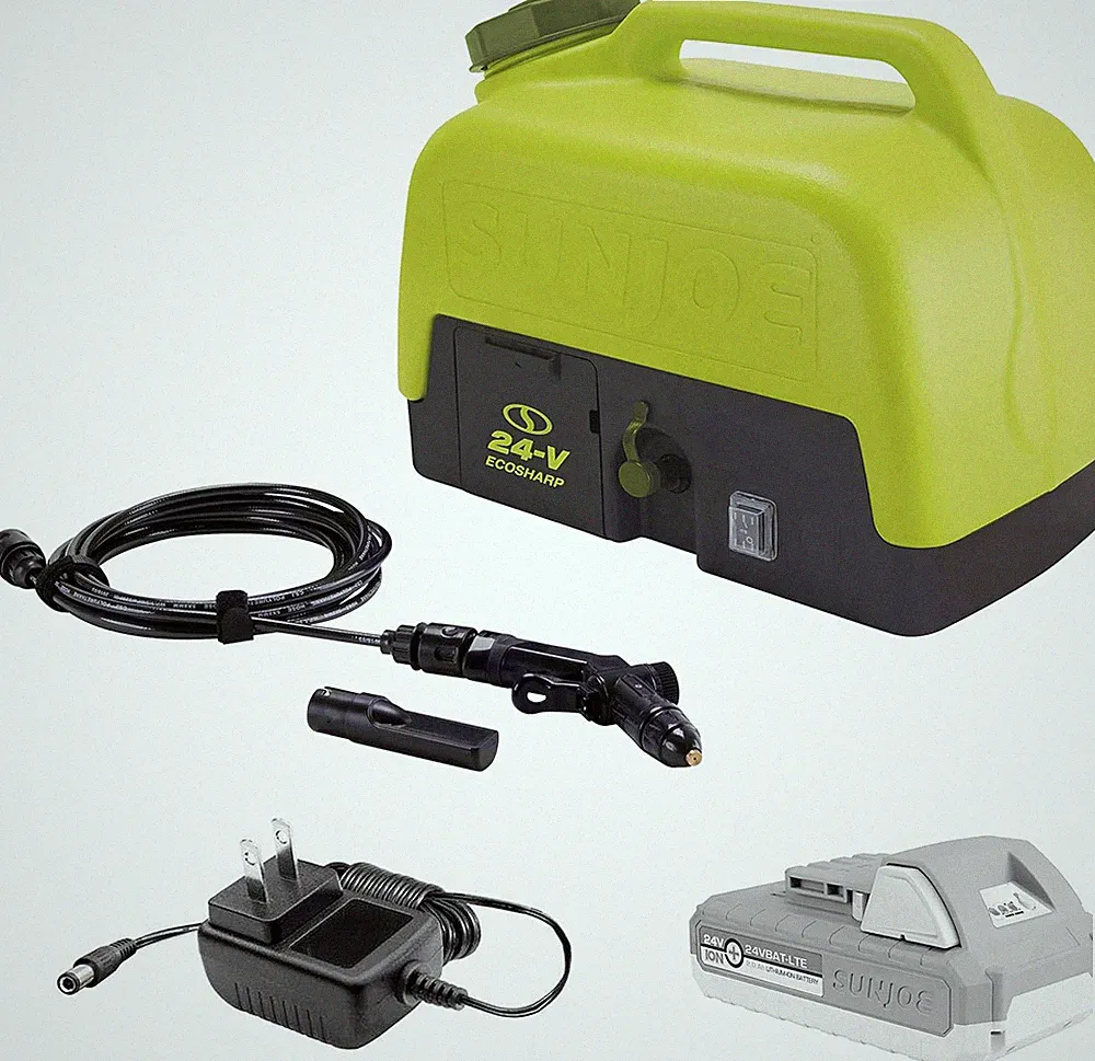 Cordless Electric Pressure Power Washer W/ 2.0Ah Battery, Charger & Adjustable N