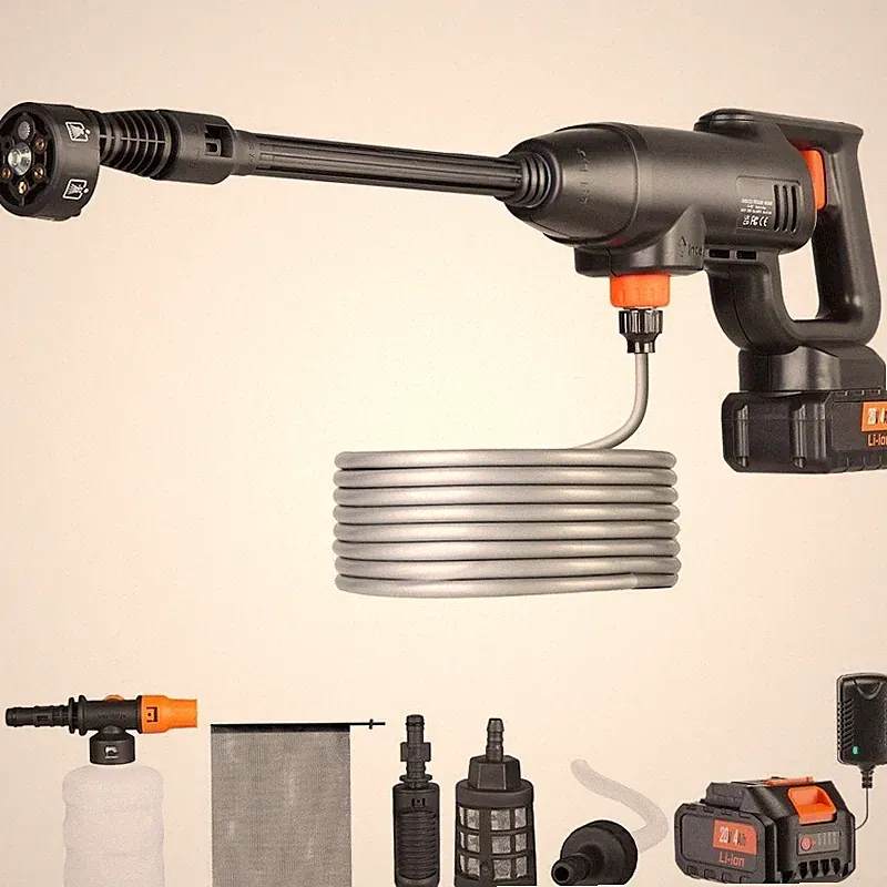 Cordless Electric Pressure Washer 600 PSI Battery Powered Multi-Use Cleaner