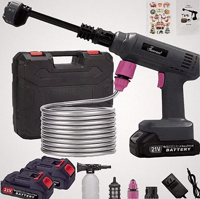 Cordless High Pressure 21V Battery Cold Water Car Wash Gun Portable Washer Kit