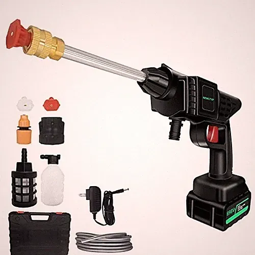 Cordless High Pressure Car Washer Gun Portable Electric Water Jet 21V Battery